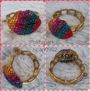 Betsey Johnson Rainbow Lip Bracelet